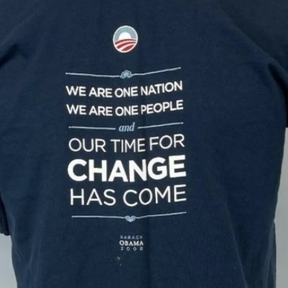 Vintage Unisex 2008 Obama Biden Change Can Happen Campain T Shirt - S - Picture 6 of 10